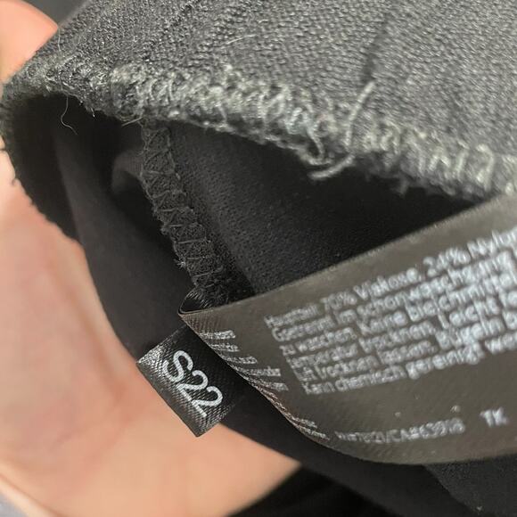 Eileen Fisher Jersey Knit Straight Leg Pants Pull On Black Size Small Minimalist - Picture 6 of 11